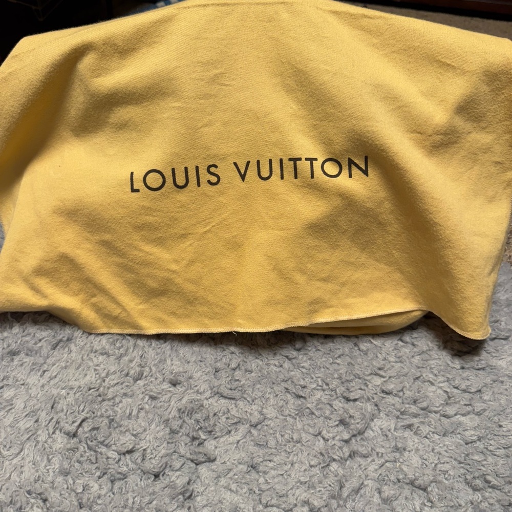 Louis Vuitton Black Suede with Tan Leather Tag (Pallas Mm)